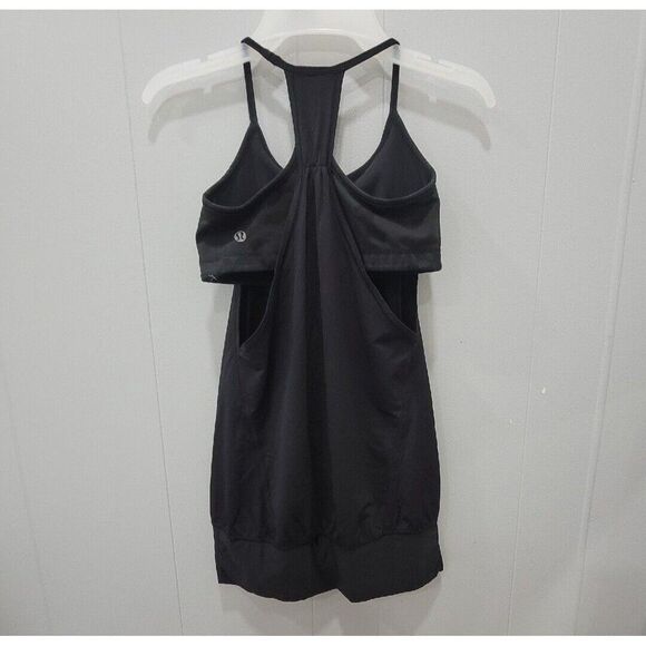 Lululemon  size 4 No Limits Built in Camo Bra  tank top Black - Picture 5 of 13